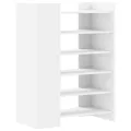 Armoire à chaussures blanc 74,5x37,5x100 cm bois d'ingénierie