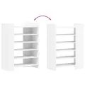 Armoire à chaussures blanc 74,5x37,5x100 cm bois d'ingénierie