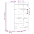 Armoire à chaussures blanc 74,5x37,5x100 cm bois d'ingénierie