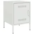 Tables de chevet 2 pcs blanc 36x39x50,5 cm acier