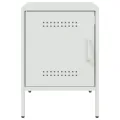Tables de chevet 2 pcs blanc 36x39x50,5 cm acier