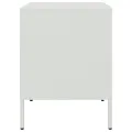 Tables de chevet 2 pcs blanc 36x39x50,5 cm acier