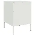 Tables de chevet 2 pcs blanc 36x39x50,5 cm acier