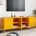 Meubles TV 2 pcs jaune moutarde 68x39x50,5 cm acier
