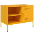 Meubles TV 2 pcs jaune moutarde 68x39x50,5 cm acier