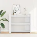 Table console blanc 100x35x90 cm bois d’ingénierie