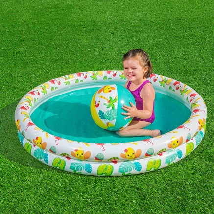 Bestway Piscina Gonfiabile per Bambini 2 Anelli Set 122x20 cm +2 Anni 2