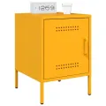 Table de chevet jaune moutarde 36x39x50,5 cm acier