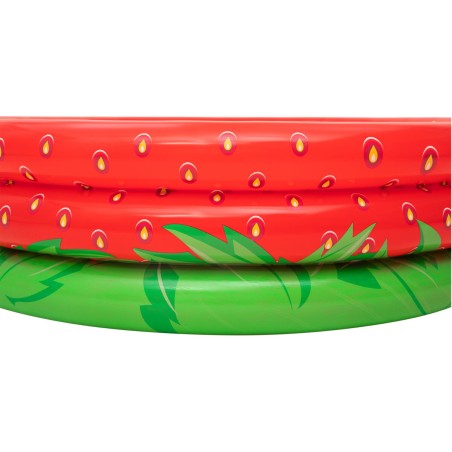 Bestway Piscine Gonflable Enfant 3 Anneaux Fraise 168x38 cm +2 Ans Jar