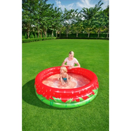 Bestway Piscina Gonfiabile Infantile 3 Anelli Fragola 168x38 cm +2 Ann
