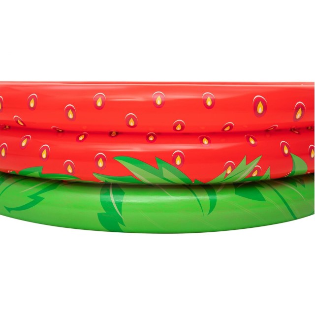 Bestway Piscina Gonfiabile Infantile 3 Anelli Fragola 168x38 cm +2 Ann