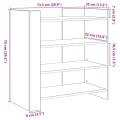 Buffet blanc 73,5x35x75 cm bois d’ingénierie