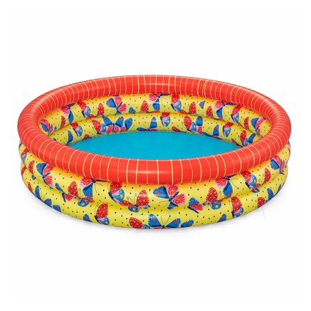 Bestway Piscina Hinchable Infantil 3 Aros Mariposas 168x38 cm +2 Años