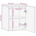 Armoire murale de salle de bain 38x34x48cm bois massif d'acacia