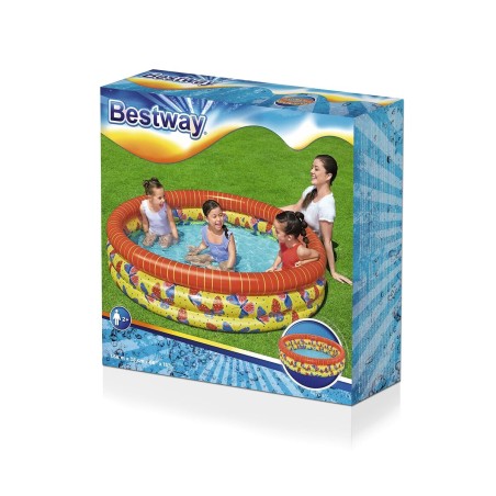 Bestway Piscina Gonfiabile per Bambini 3 Anelli Farfalle 168x38 cm +2