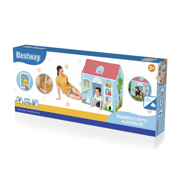 Bestway Cabaña para Jugar 102x76x114 cm +2 Años Interior y Jardin 52