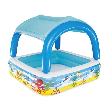 Bestway Piscine Gonflable Enfant avec Toit Détachable 140x140x114 cm
