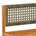 Canapé de jardin sans accoudoirs coussins bois massif d'acacia