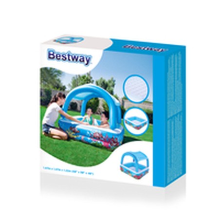Bestway Aufblasbarer Kinderpool Abnehmbares Dach 140x140x114 cm +2 Jah