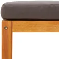 Repose-pied de jardin avec coussins bois massif d'acacia