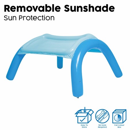 Bestway Opblaasbaar Kinderzwembad Afneembaar Dak 140x140x114 cm +2 Jaa