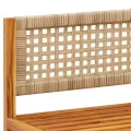 Salon de jardin avec coussins 3 pcs bois massif d'acacia
