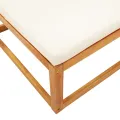 Salon de jardin avec coussins 3 pcs bois massif d'acacia