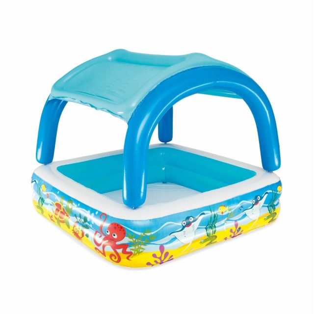 Bestway Piscina Gonfiabile Infantile Tetto Rimovibile 140x140x114 cm +