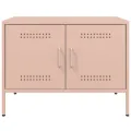 Meubles TV 2 pcs rose 68x39x50,5 cm acier