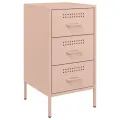 Tables de chevet 2 pcs rose 36x39x68 cm acier