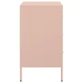 Tables de chevet 2 pcs rose 36x39x68 cm acier