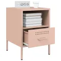 Tables de chevet 2 pcs rose 36x39x50,5 cm acier