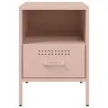 Tables de chevet 2 pcs rose 36x39x50,5 cm acier