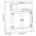 Armoire de salle de bain Corona 70x33x80 cm bois de pin massif