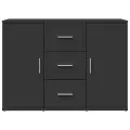 Buffet noir 90,5x29,5x65 cm bois d'ingénierie