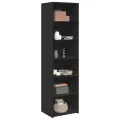 Buffet haut noir 50x41x185 cm bois d'ingénierie