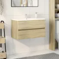 Armoire d'évier chêne sonoma 80x38,5x45 cm Bois d'ingénierie