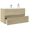 Armoire d'évier chêne sonoma 80x38,5x45 cm Bois d'ingénierie