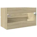 Armoire d'évier chêne sonoma 80x38,5x45 cm Bois d'ingénierie