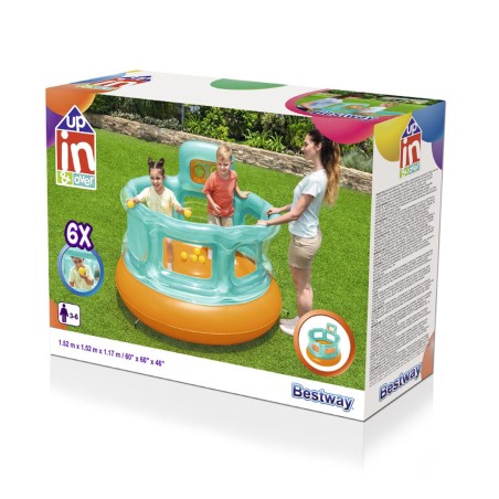 Bestway Opblaasbare Springkussen Spellen met Ballen 152x152x117 cm +3