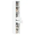 Buffet haut blanc 30x42,5x185 cm bois d'ingénierie
