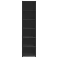 Buffet haut noir 45x41x185 cm bois d'ingénierie