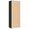 Buffet haut noir 70x41x185 cm bois d'ingénierie