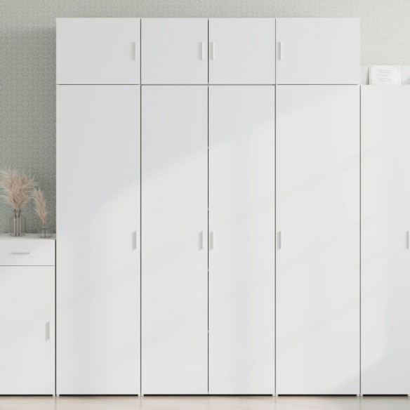 Armoire de rangement blanc 80x42,5x225 cm bois d'ingénierie