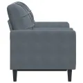 Canapé 2 places avec oreillers gris foncé 120 cm velours