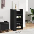 Armoire à chaussures noir 52x37,5x100 cm bois d'ingénierie