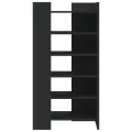 Armoire à chaussures noir 52x37,5x100 cm bois d'ingénierie