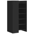 Armoire à chaussures noir 52x37,5x100 cm bois d'ingénierie