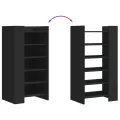 Armoire à chaussures noir 52x37,5x100 cm bois d'ingénierie