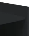 Armoire à chaussures noir 52x37,5x100 cm bois d'ingénierie